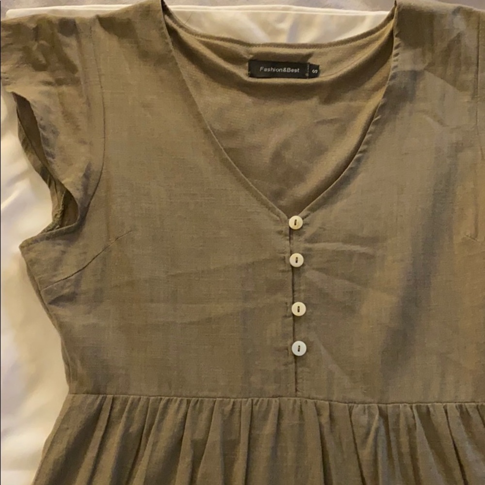 Olive green dress